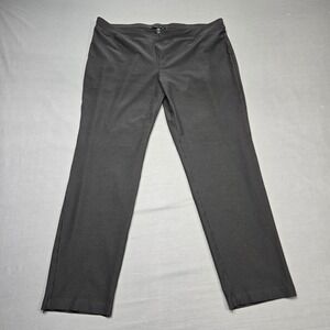 Eileen Fisher Pull On‎ Stretch Ankle Pant Charcoal Gray Womens Large